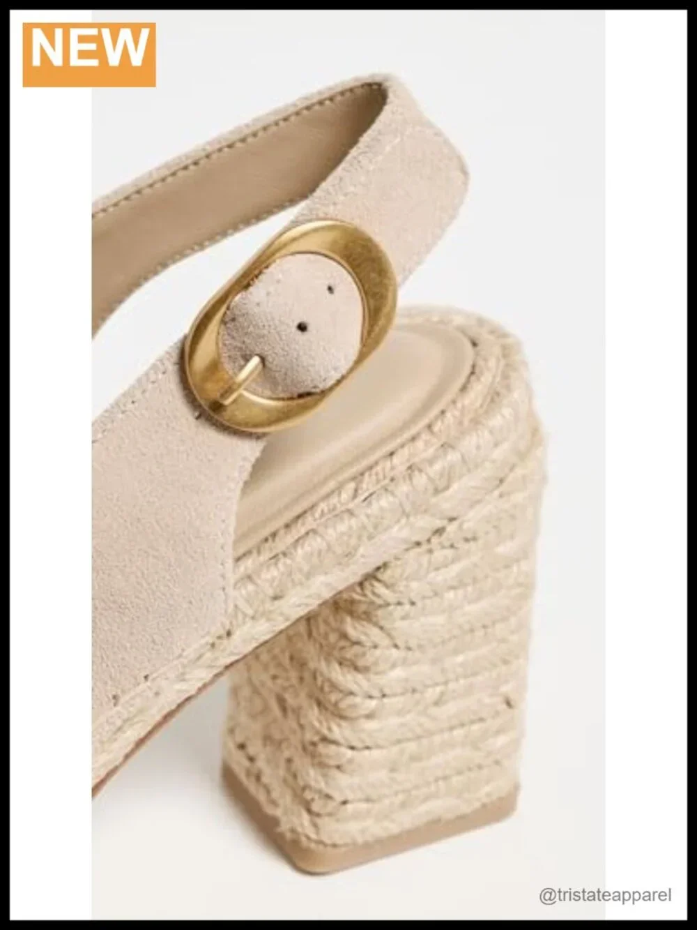 Suede Espadrille Wedge Ankle Strap Block Heel Sandal